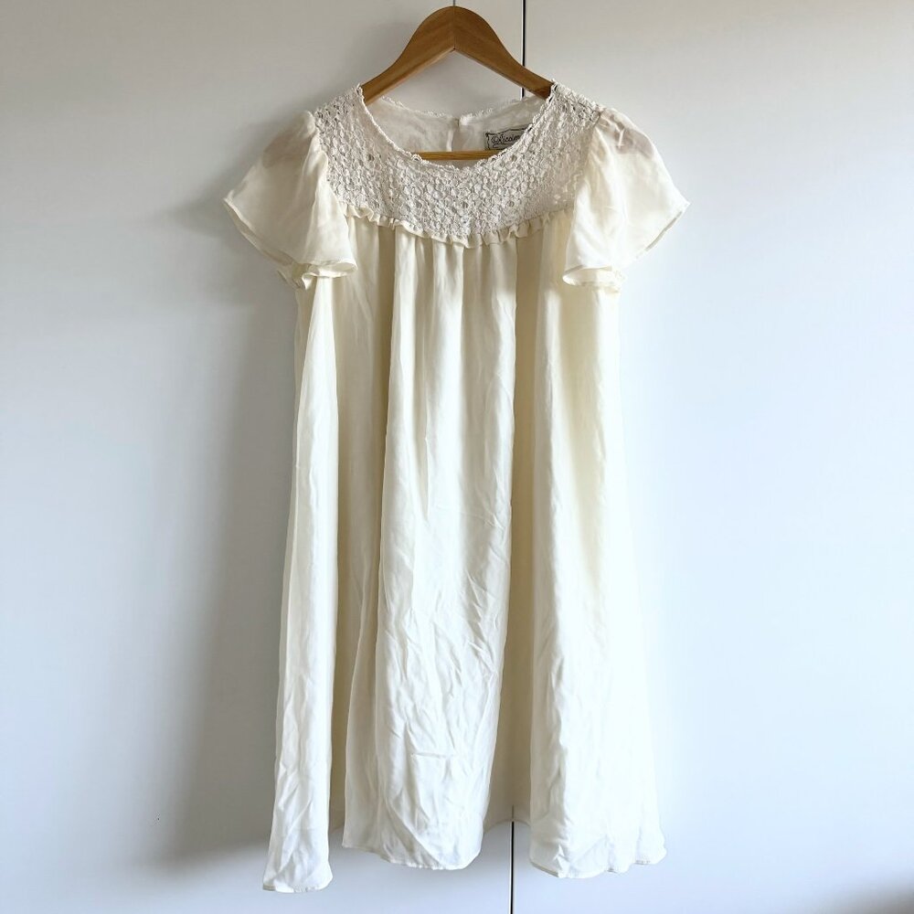 Riccimie Premiere Salon Ivory Cream Silk Dress